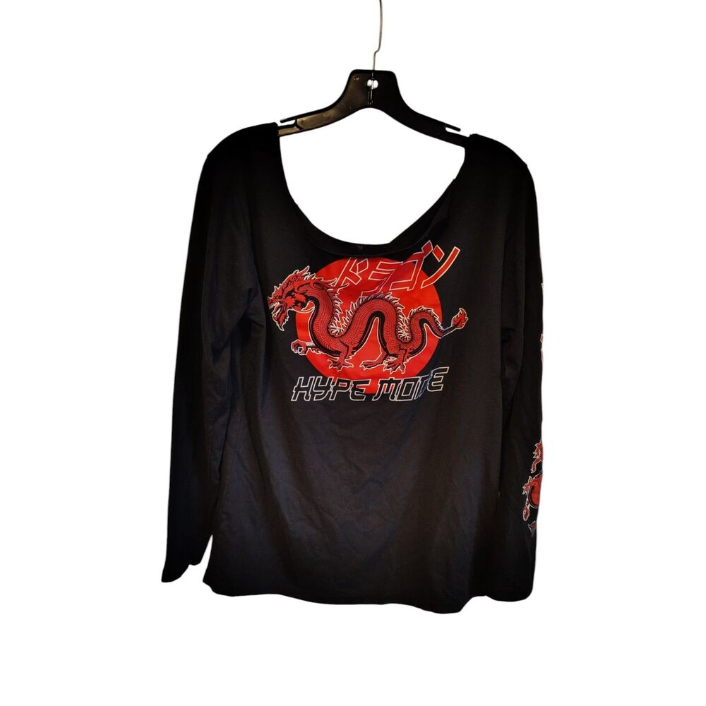 Fresh Laundry Hype Mode Self Cut Black Long‎ Sleeve Tee